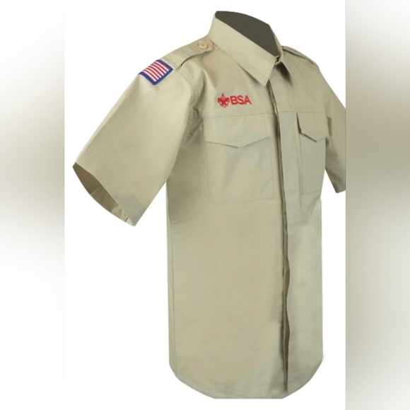 Boy Scouts BSA Uniform Short Sleeve Shirt, Khaki Size XLarge - Picture 3 of 8